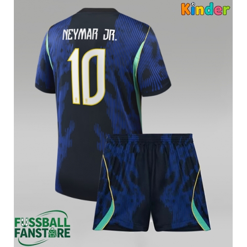 Brasilien Neymar Jr #10 Replik Auswärtstrikot Kinder WM 2026 Kurzarm (+ Kurze Hosen)